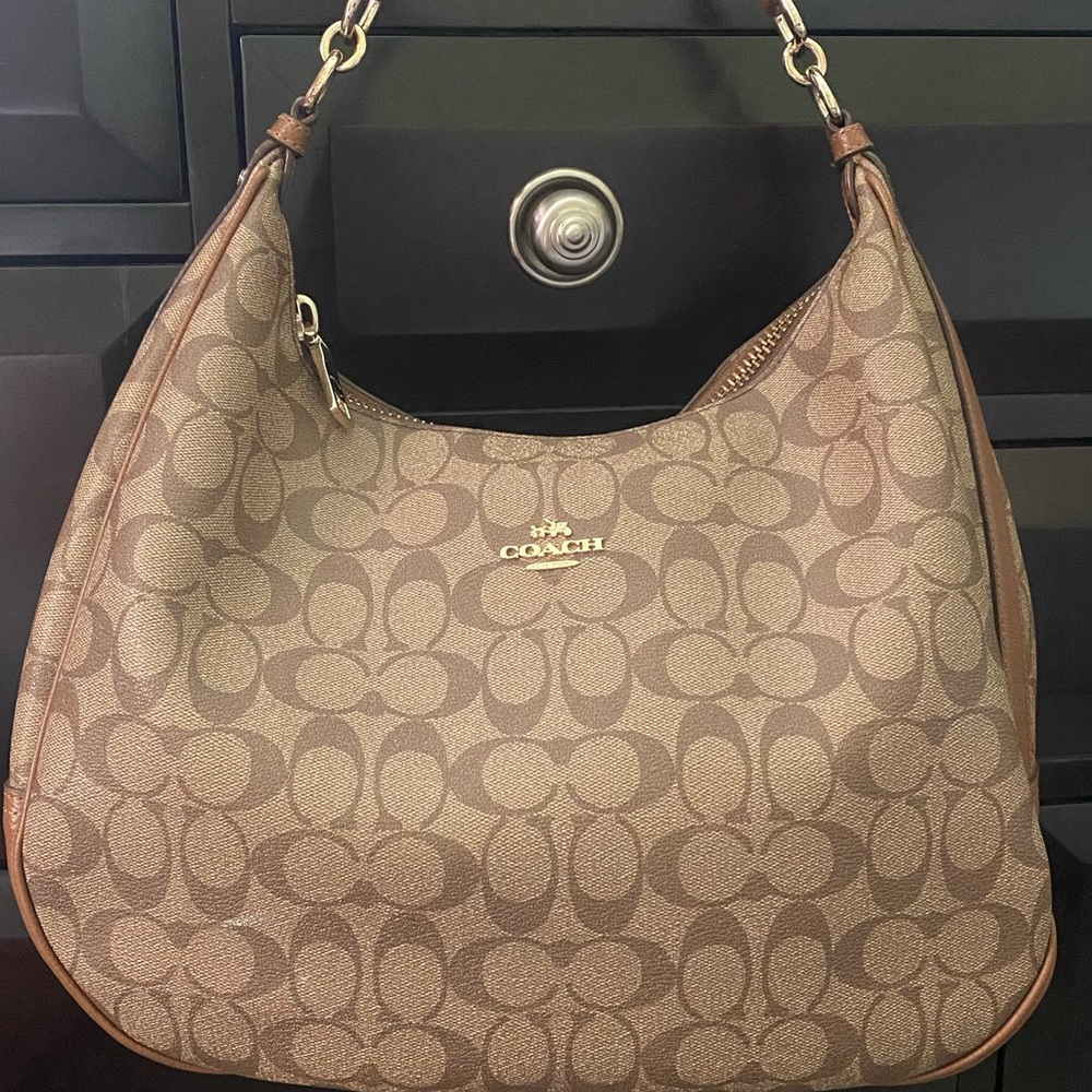 Coach Tan Signature Hobo Bag